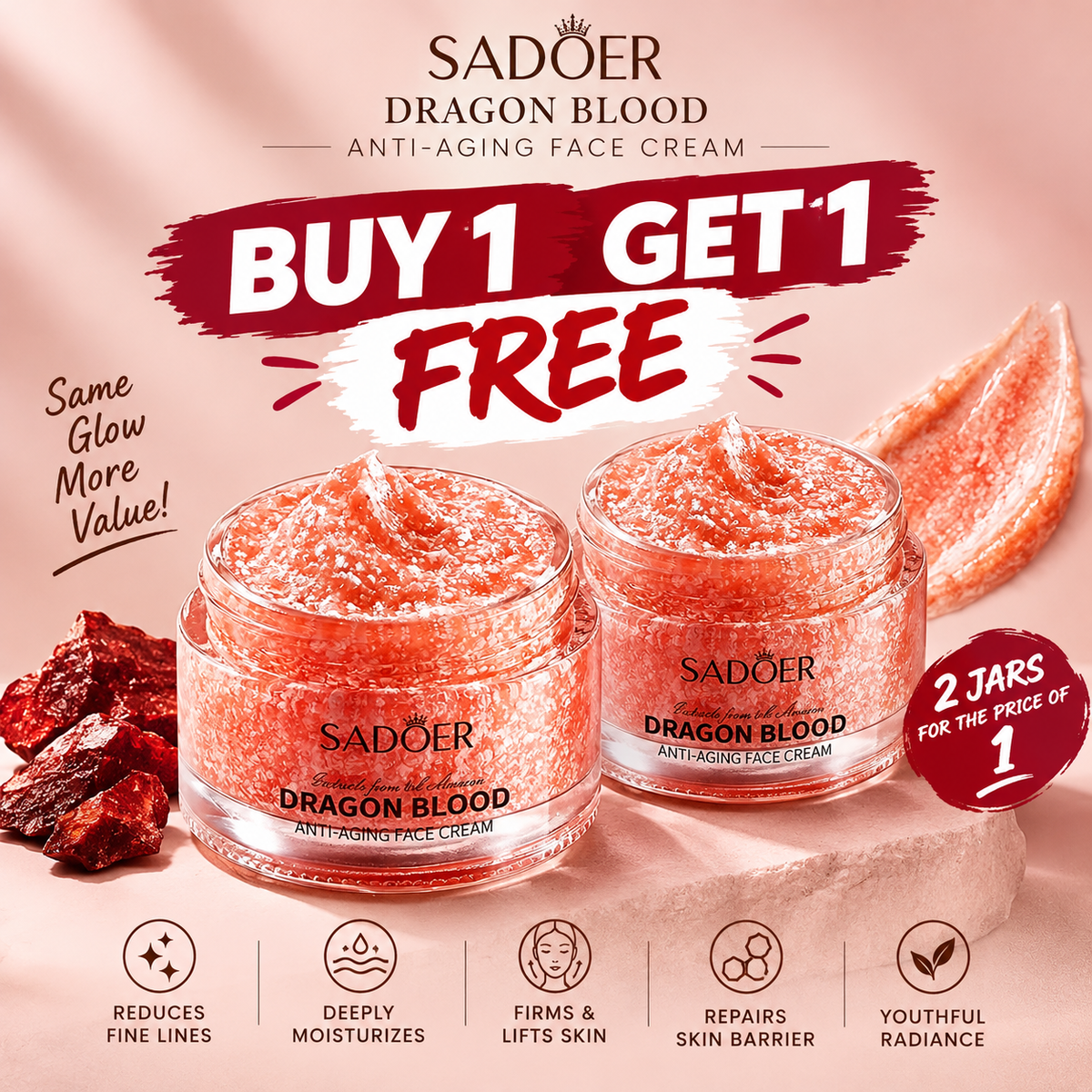 Buy 1 Get 1 Free SADOER Dragon Blood Cream