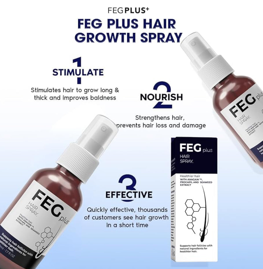 3 FEG PLUS Hair Growth Spray ( Bundle Offer )