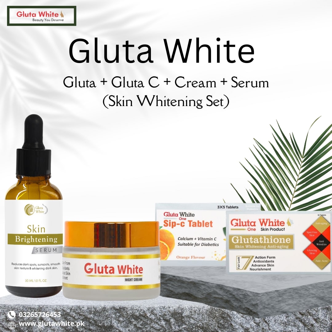 Gluta + Gluta C + Cream + Serum (Skin Whitening Set)